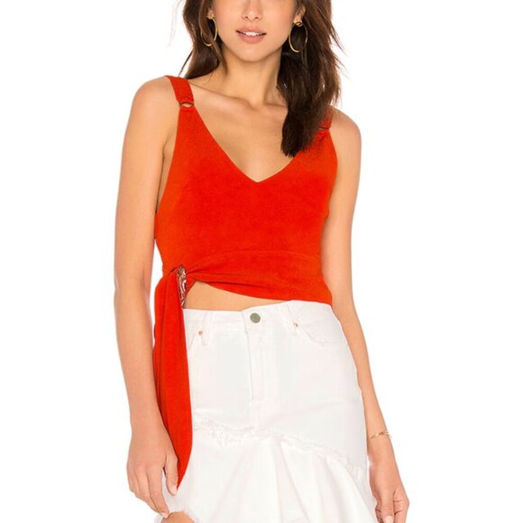 Free People Paisley Pop Tank in Red Medium - Picture 1 of 5